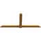 Ekena Millwork Eugene Rough Sawn Timber Gable Bracket, Western Red Cedar, 96"W x 44"H x 2"D x 6"F, 11/12 Pitch GBW096X44X0206EUG00RWR - alternate 2